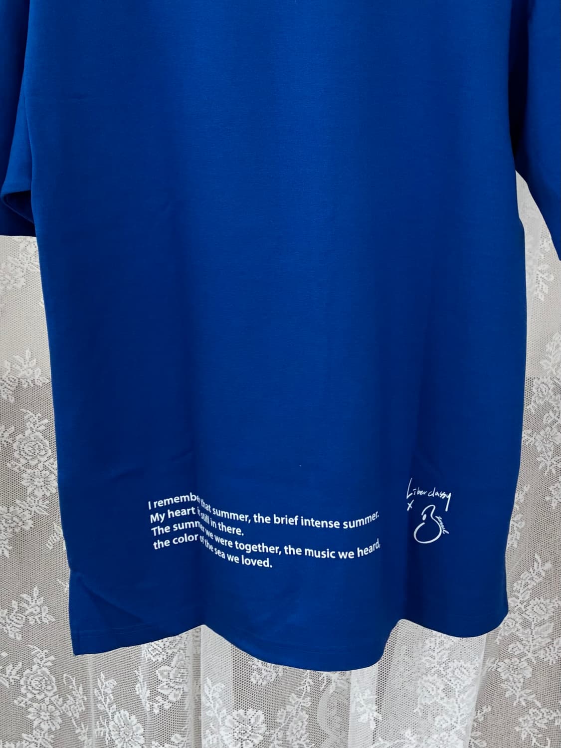 100) 리버클래시 그래픽 반팔 티셔츠 블루 상품이미지4