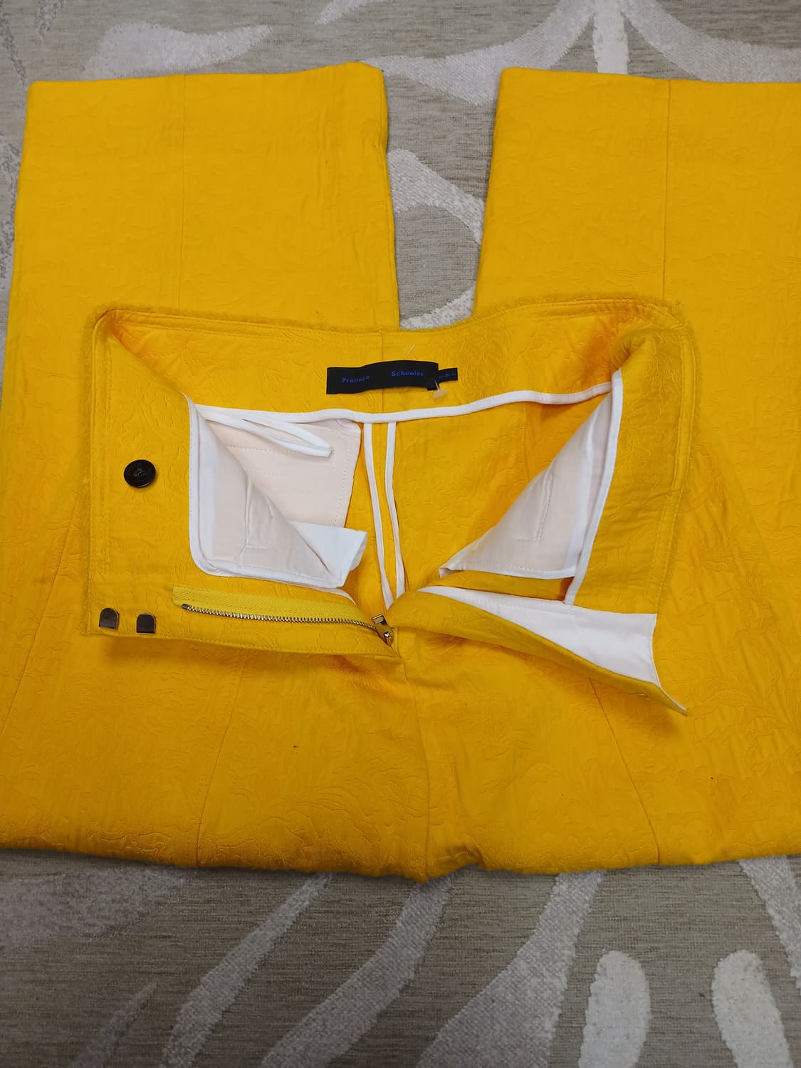 프로앤자 슐러 옐로우 자카드 와이드 레그팬츠  상품이미지7