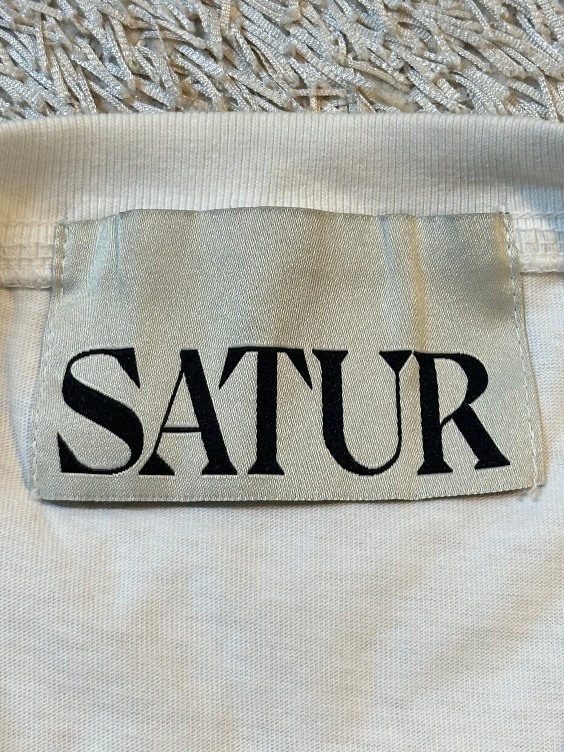 세터 SATUR 아페로 리프 그래픽 반팔 티셔츠 리조트 아이보리 상품이미지8