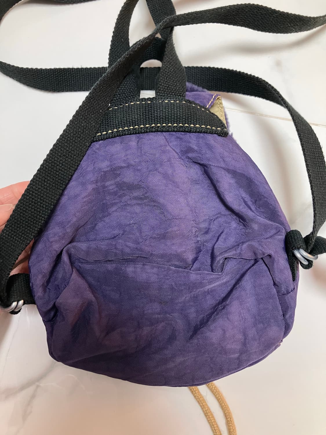 Y2K 희귀 키플링 마이크로 미니 복조리 백팩 퍼플 고릴라 키링포함 상품이미지3