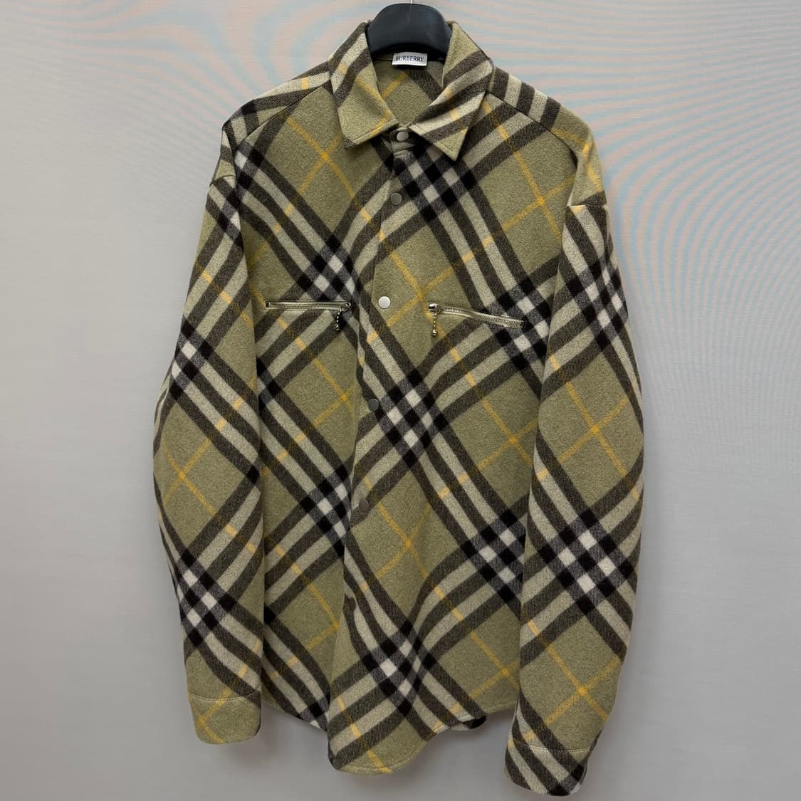 버버리 체크 울 블렌드 오버셔츠 ( 95~100 ) 상품이미지3