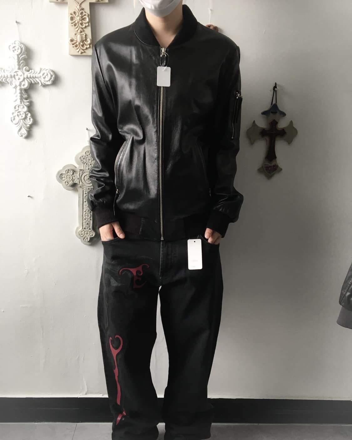 lamb Leather bomber jacket 상품이미지1