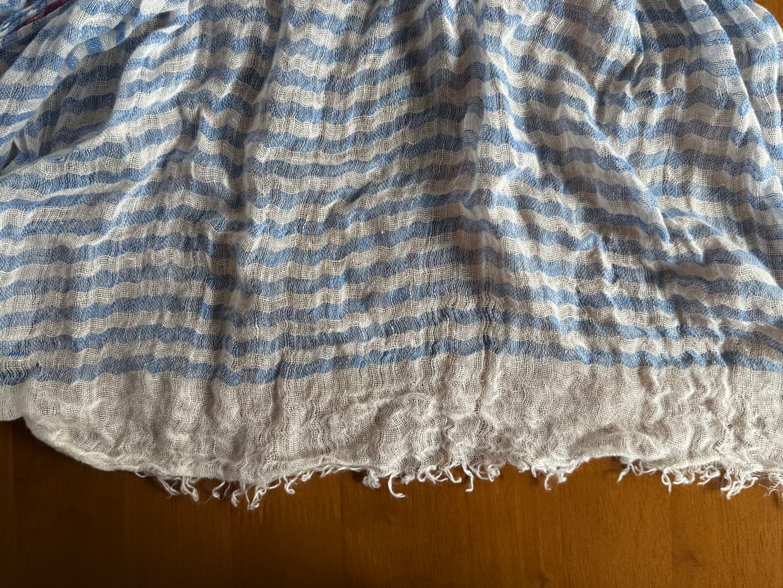 블루 스트라이프 스카프 일본빈티지 봄 여름스카프 상품이미지5