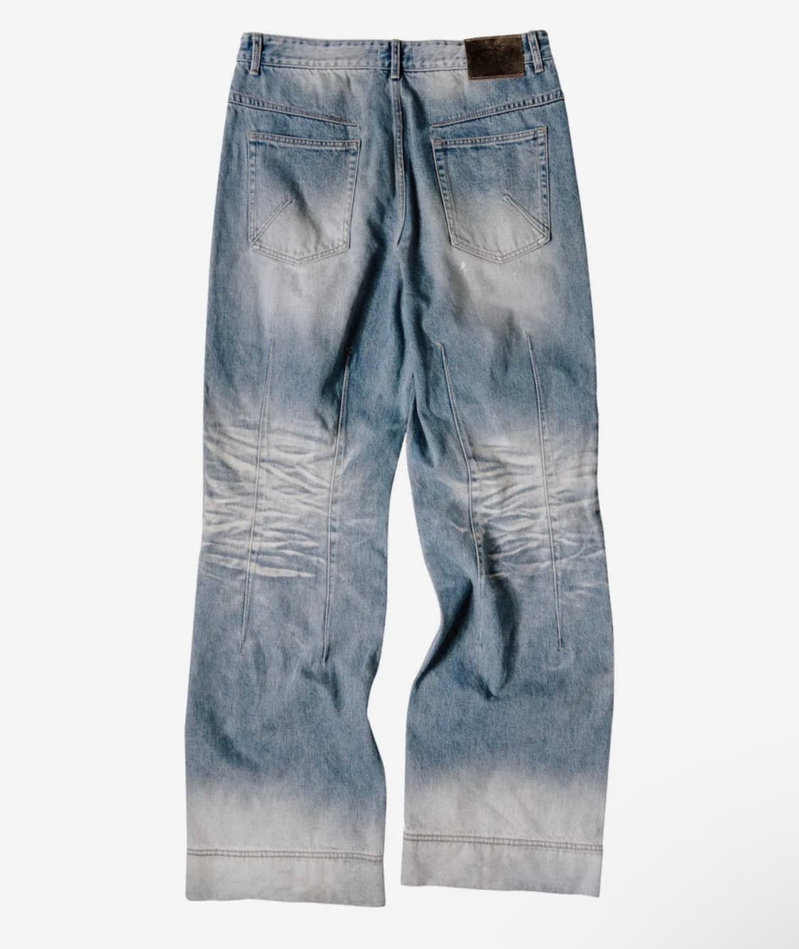 새상품 etce-WASHED BIKER DENIM PANTS (BLUE) 상품이미지2