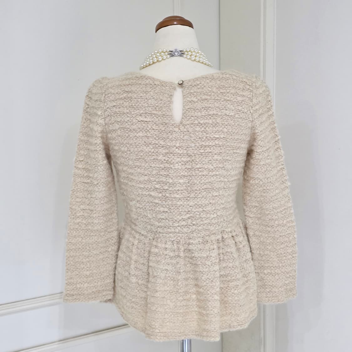 일본빈티지)스나계st 로맨틱 히메라떼갸루st 트위드 모리걸 니트블라우스 상품이미지2