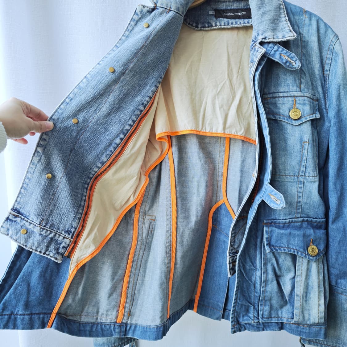 디스퀘어드2 페이크 레이어드 데님 자켓 46사이즈 상품이미지8