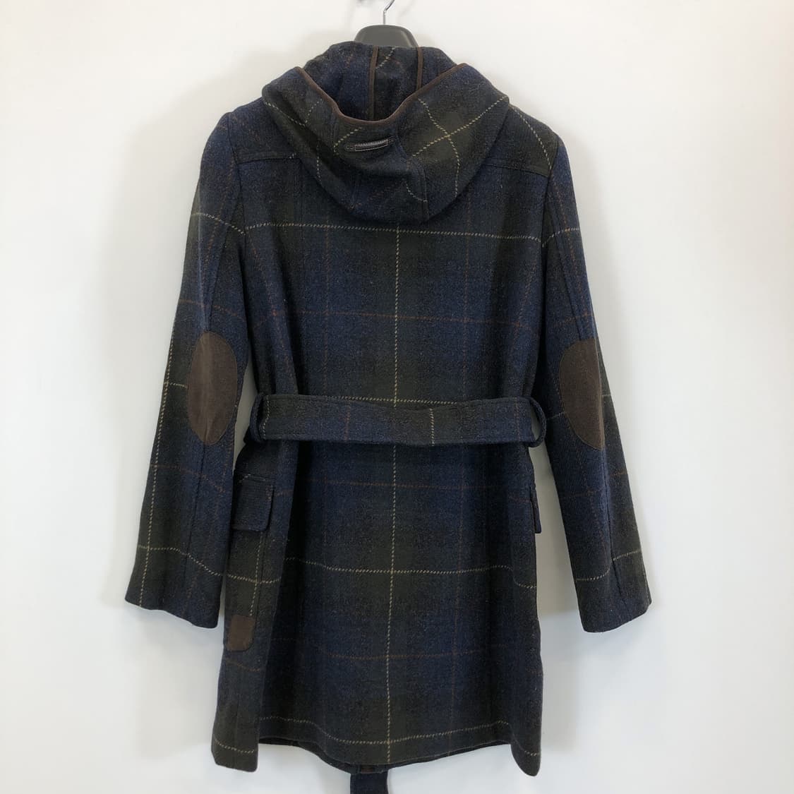 헤지스 타탄체크 울 후드코트 90-165 벨트분리  상품이미지4