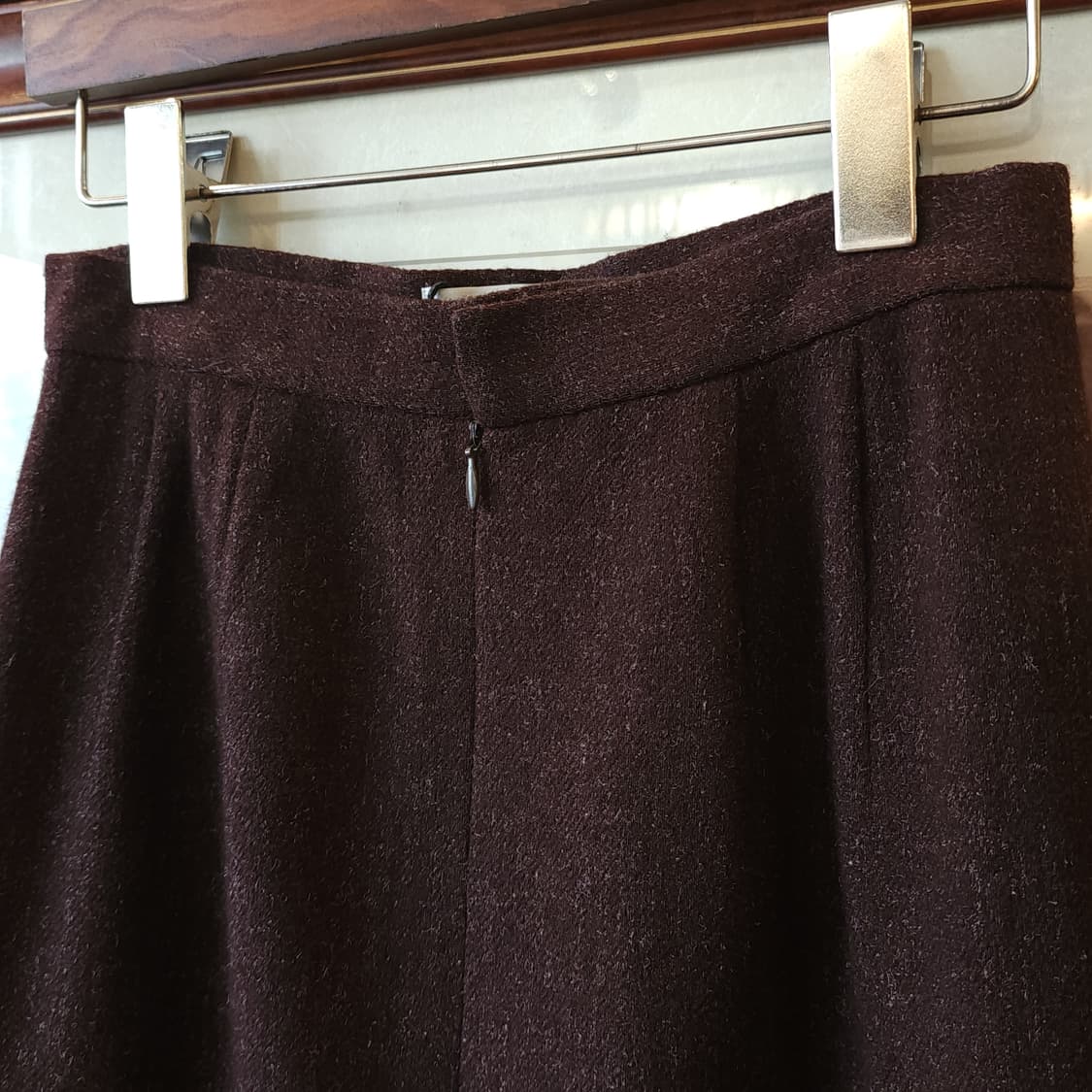 90s 발렌시아가 보카시 울 스커트 브라운 38 상품이미지8