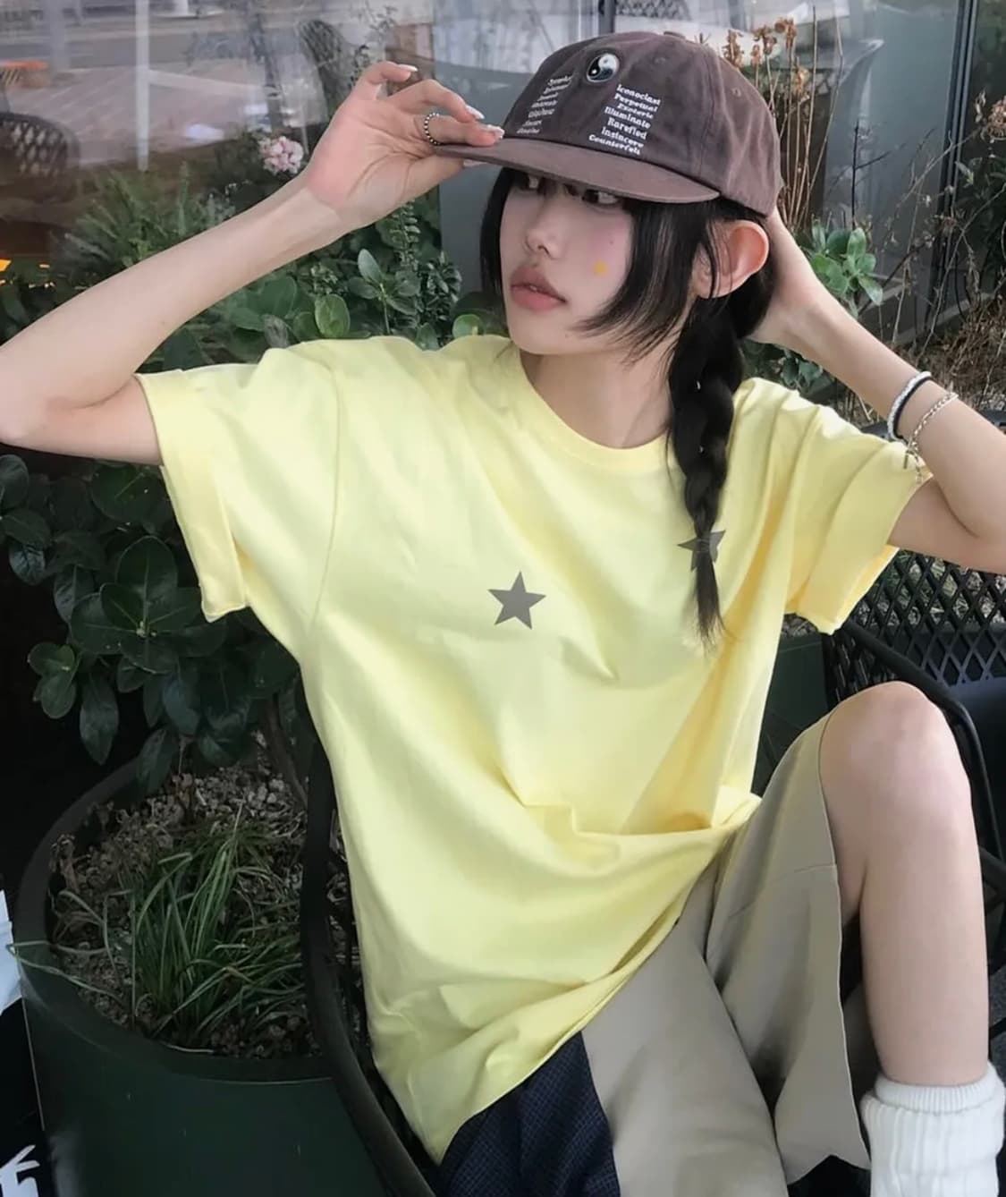 더바이닐하우스 반팔티셔츠 STAR TEE YELLOW  상품이미지1