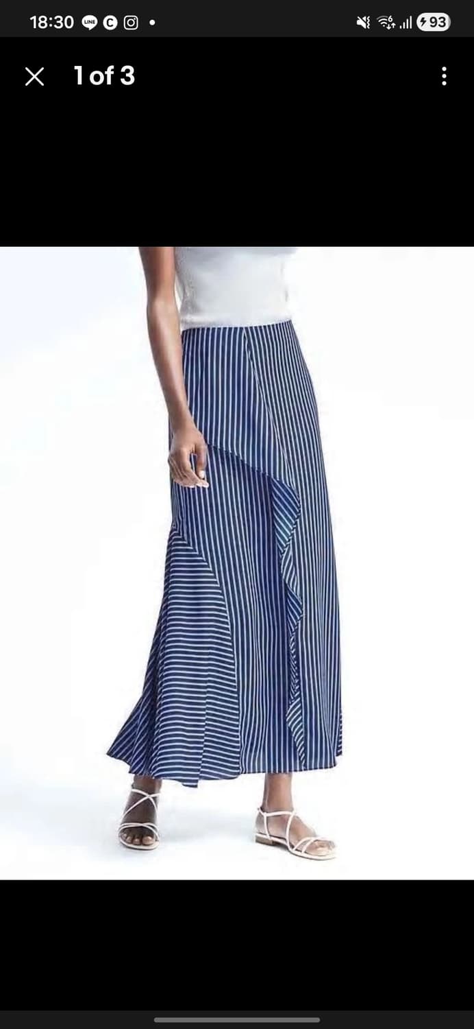 BANANA REPUBLIC 스트라이프 플레어 스커트 상품이미지9