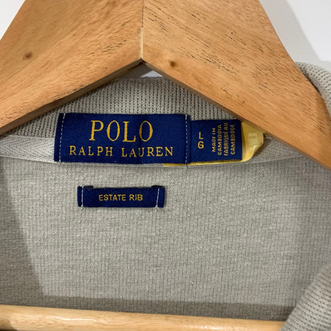 폴로 QR라벨 코튼 반집업 니트 상품이미지3