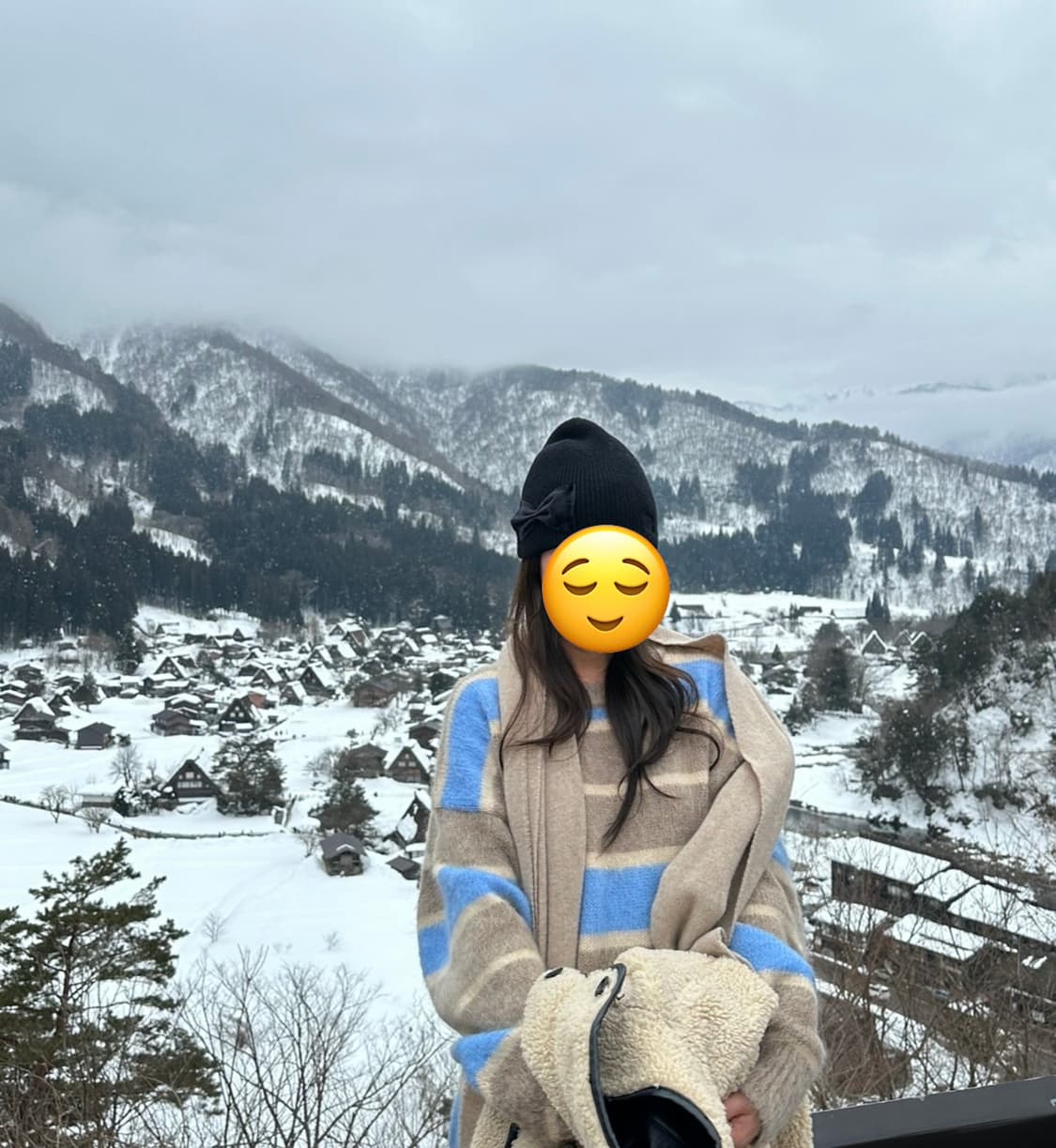 마지셔우드 리본 비니 블랙 상품이미지1