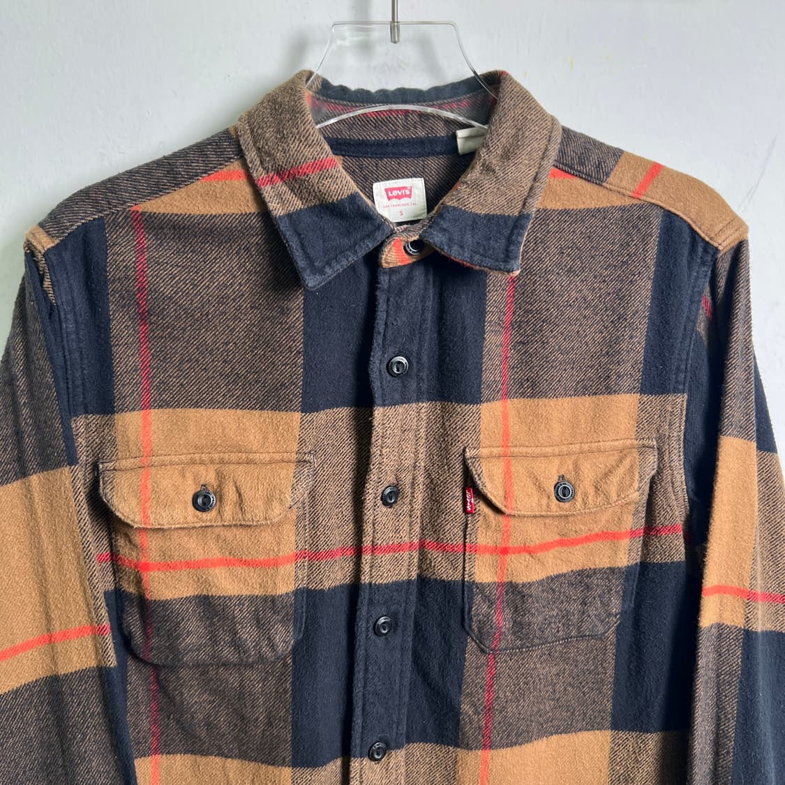 Levis 리바이스 클래식 워커 체크 플란넬 셔츠 S 상품이미지4
