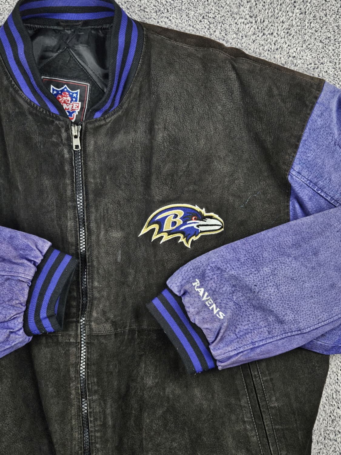 NFL 게임데이 볼티모어 레이븐스 가죽 바시티자켓 (2XL)/ 10213 상품이미지7