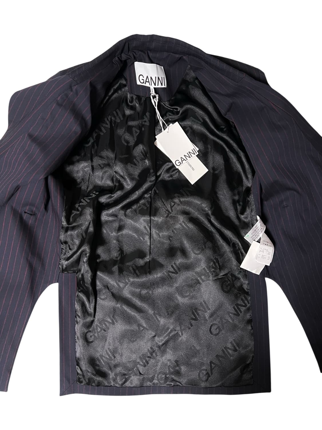 (새상품) GANNI 가니 스트라이프 수트 세트 상품이미지4