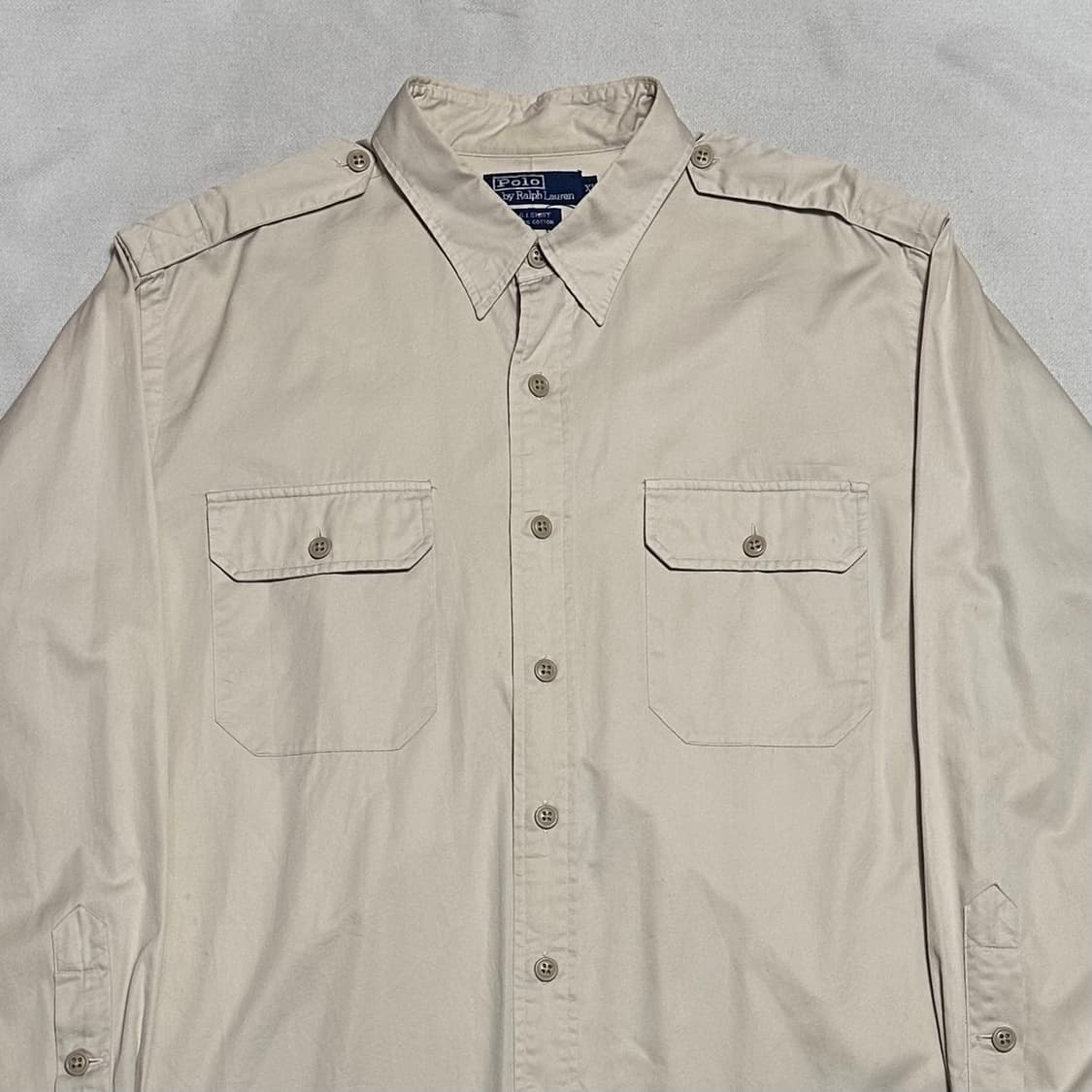 XL 폴로랄프로렌 데블포켓 아이보리 워크셔츠 상품이미지1