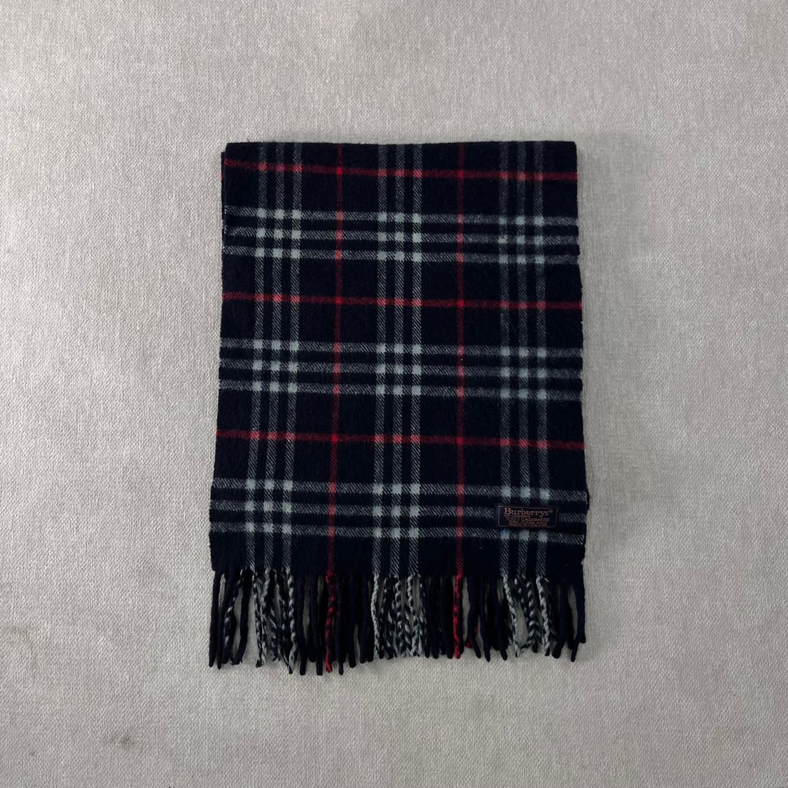 버버리 노바체크 캐시미어 네이비 머플러 상품이미지2