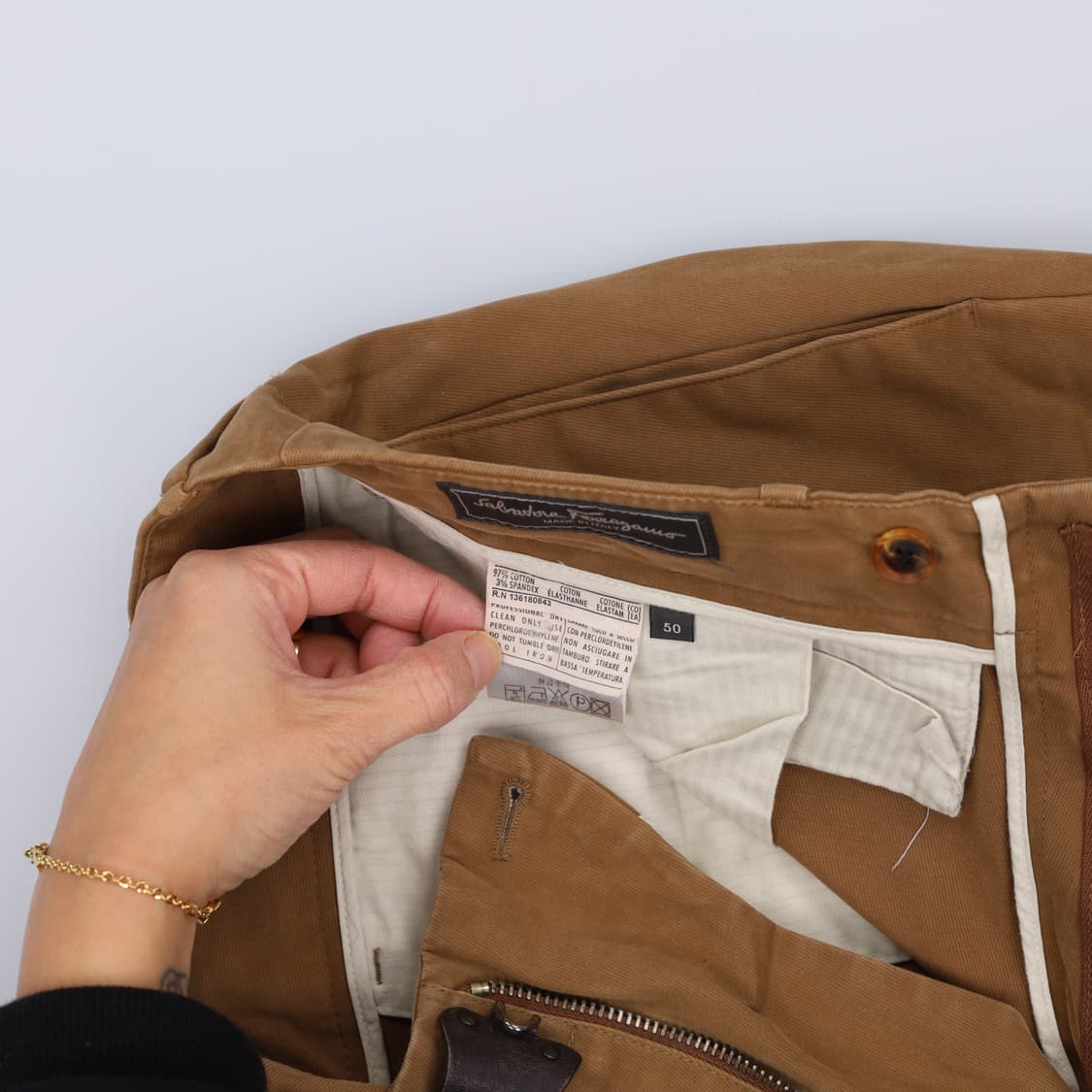 [50] 살바토레페라가모 면바지 1231H2 상품이미지5