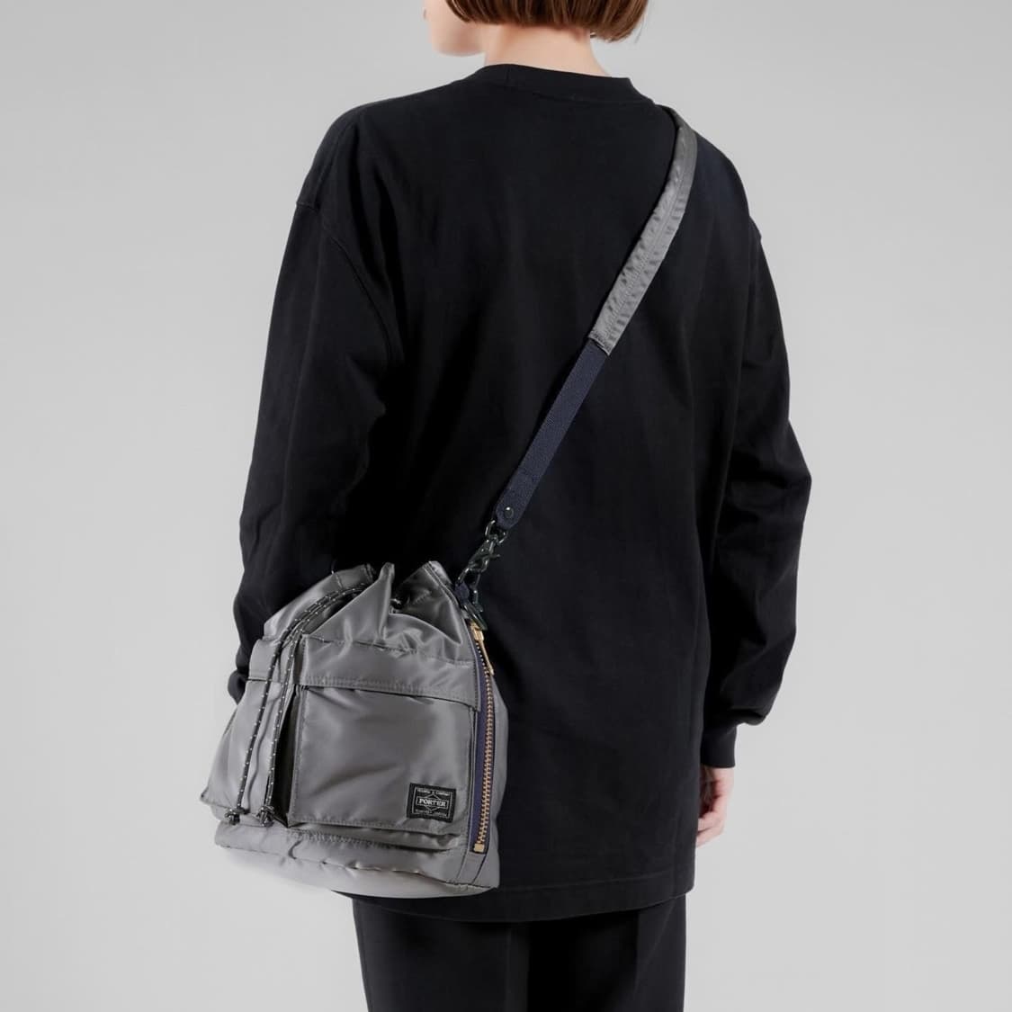포터 탱커 툴백 네이비 토트백 크로스백 벌룬삭 벌룬색 상품이미지5