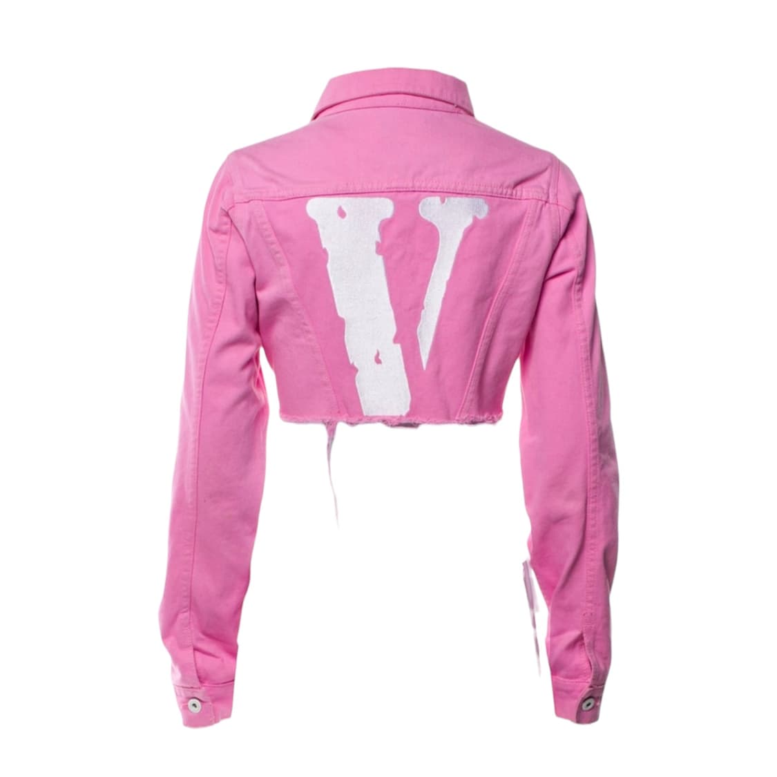 브이론 프렌즈 데님자켓 크롭컷 핑크 미판 공홈발 상품이미지1
