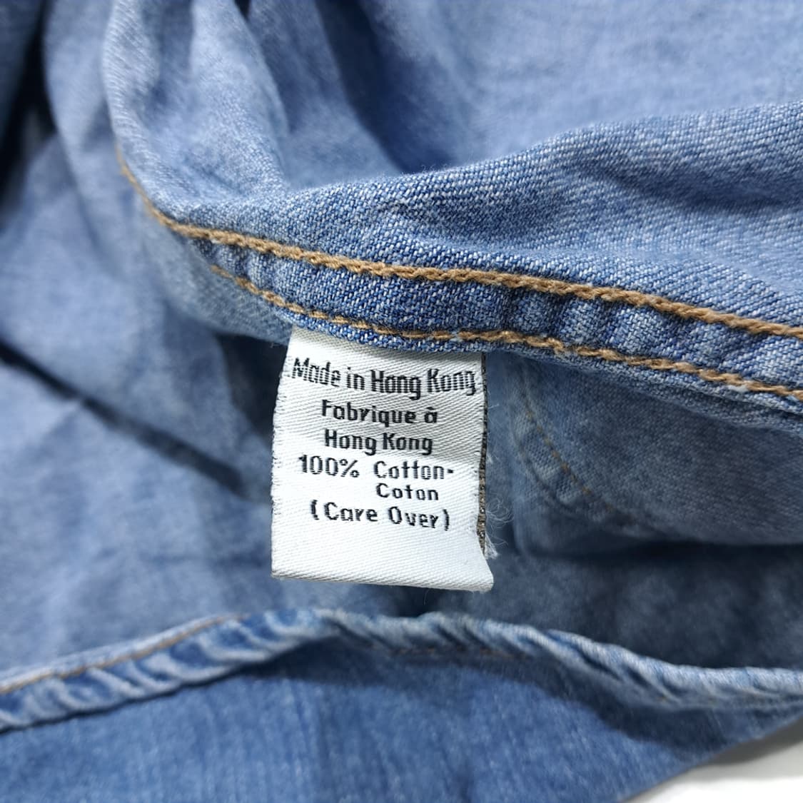 CL339 XL 캘빈클라인 90s 홍콩판 데님 미디엄블루 셔츠 남방 상품이미지5