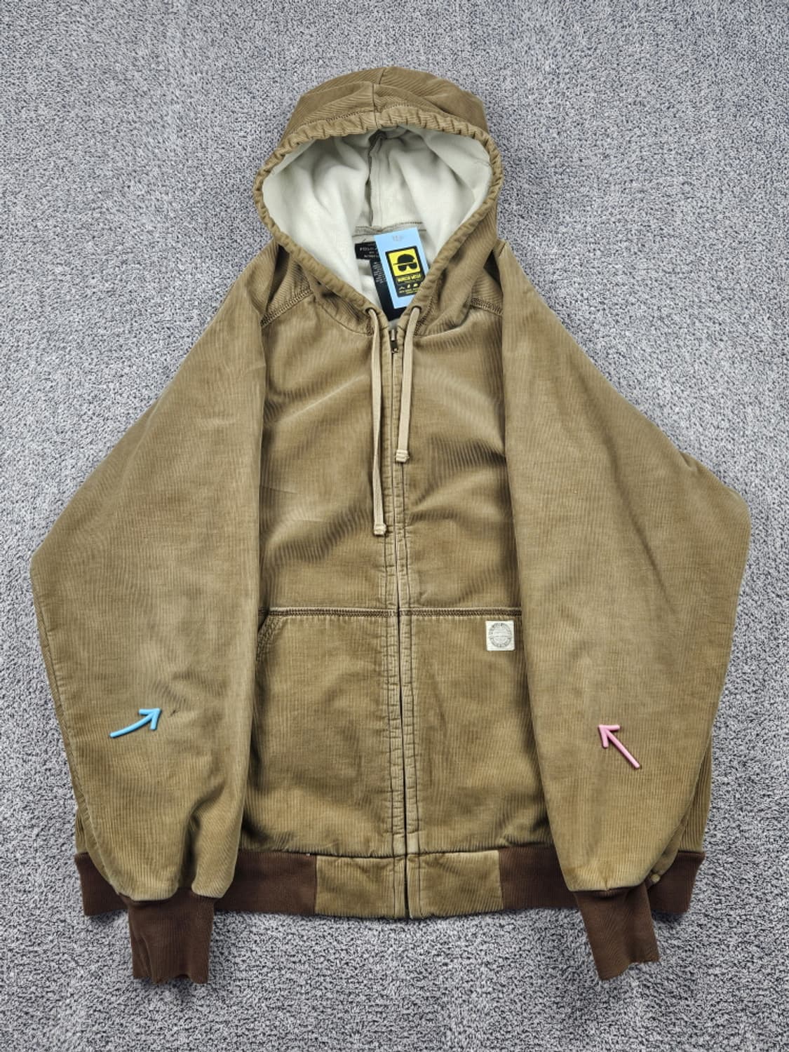 폴로 진스 컴퍼니 코듀로이 플리스안감 후드집업 ( XL ) / 10299 상품이미지3