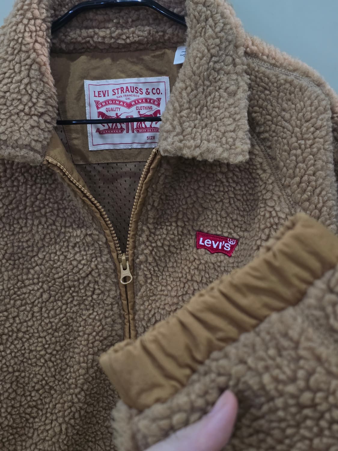 리바이스 브라운 뽀글이 플리스 자켓 L 상품이미지8