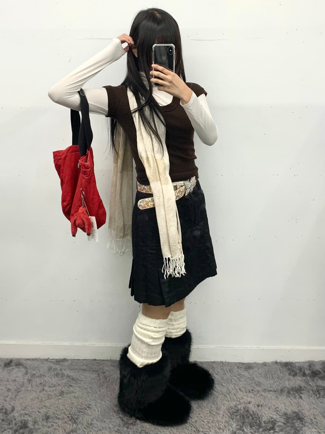 디즈니 퀄팅 미디 스커트 상품이미지2