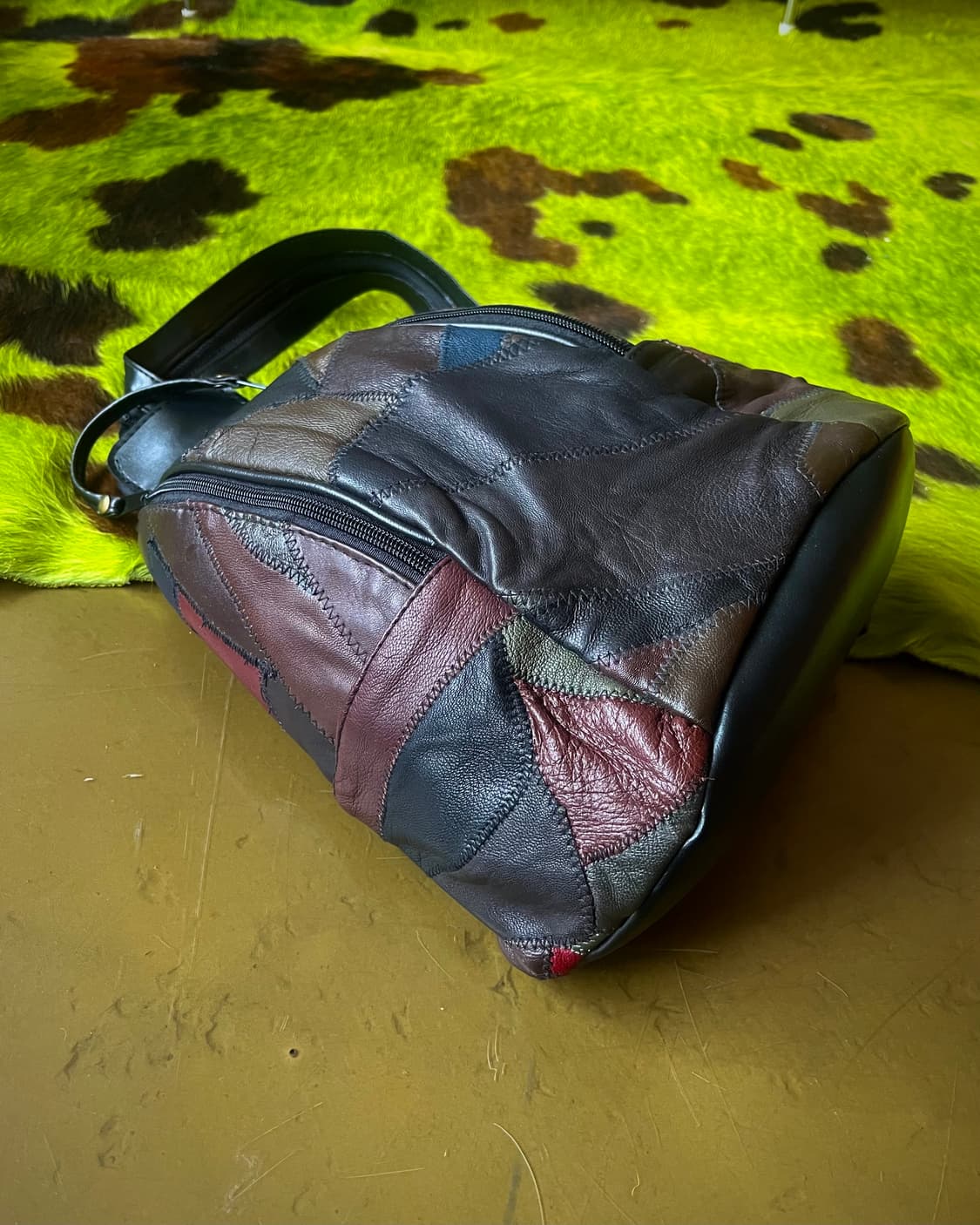 Real Lamb Leather Patchwork 3-Way Bag 상품이미지5