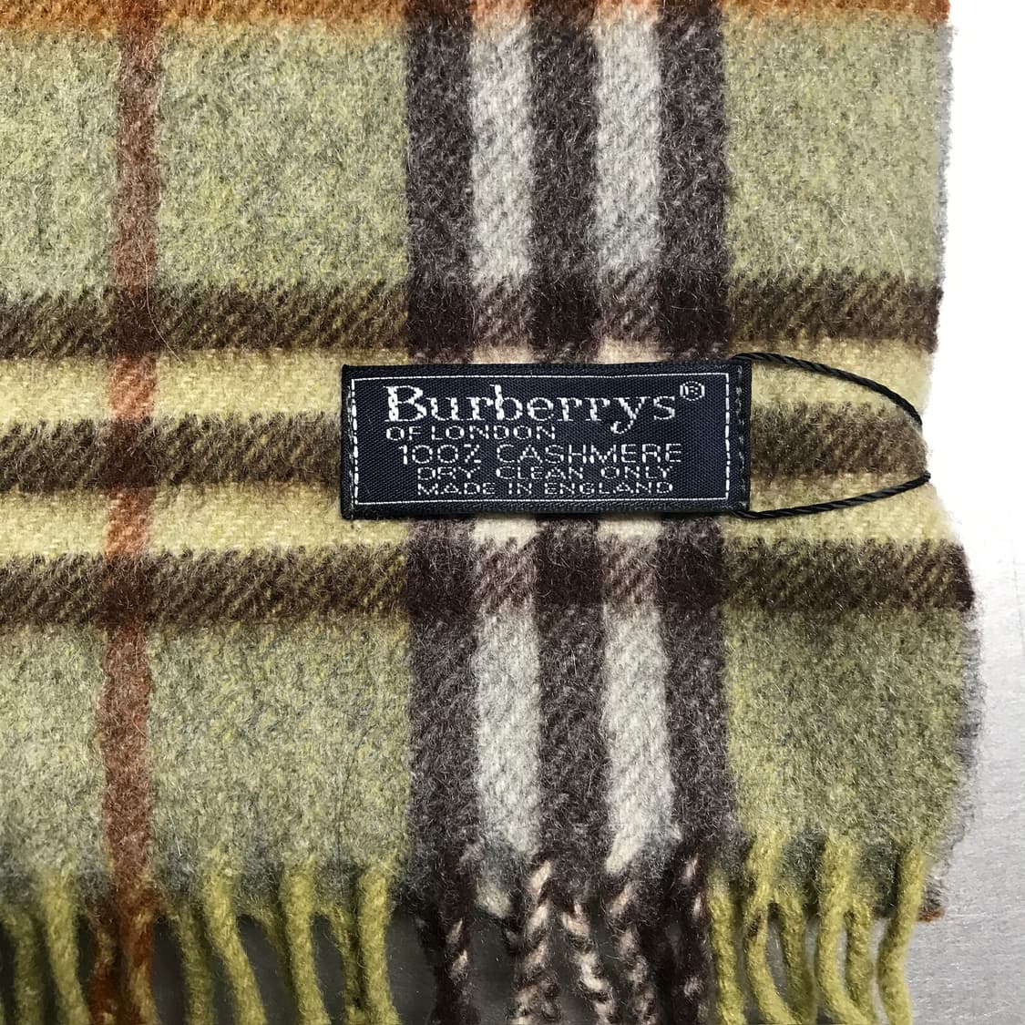 버버리 정품 캐시미어 머플러 그린 상품이미지4