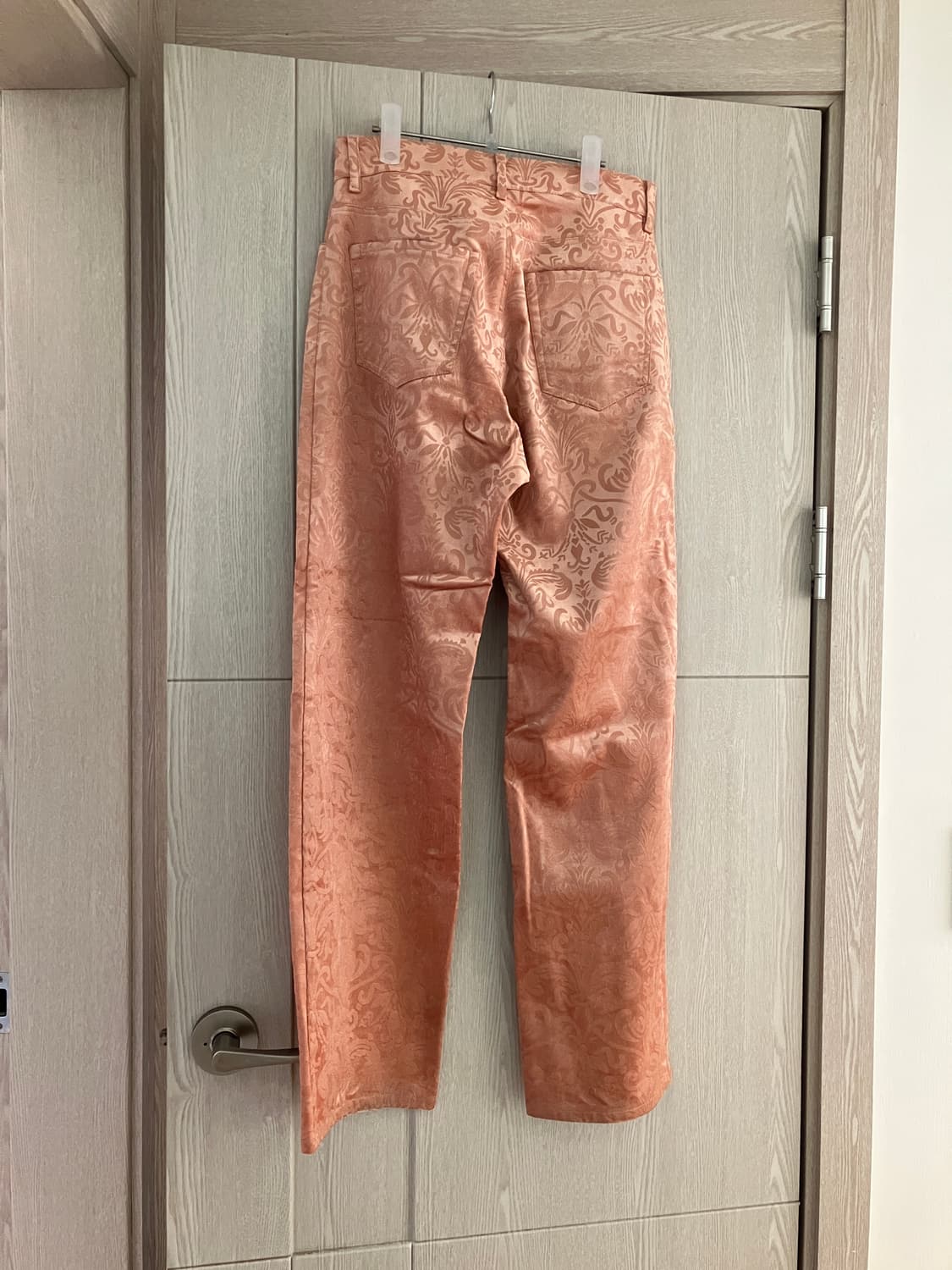 티크 벨벳 페이즐리 자카드 스트레이트 팬츠 상품이미지2