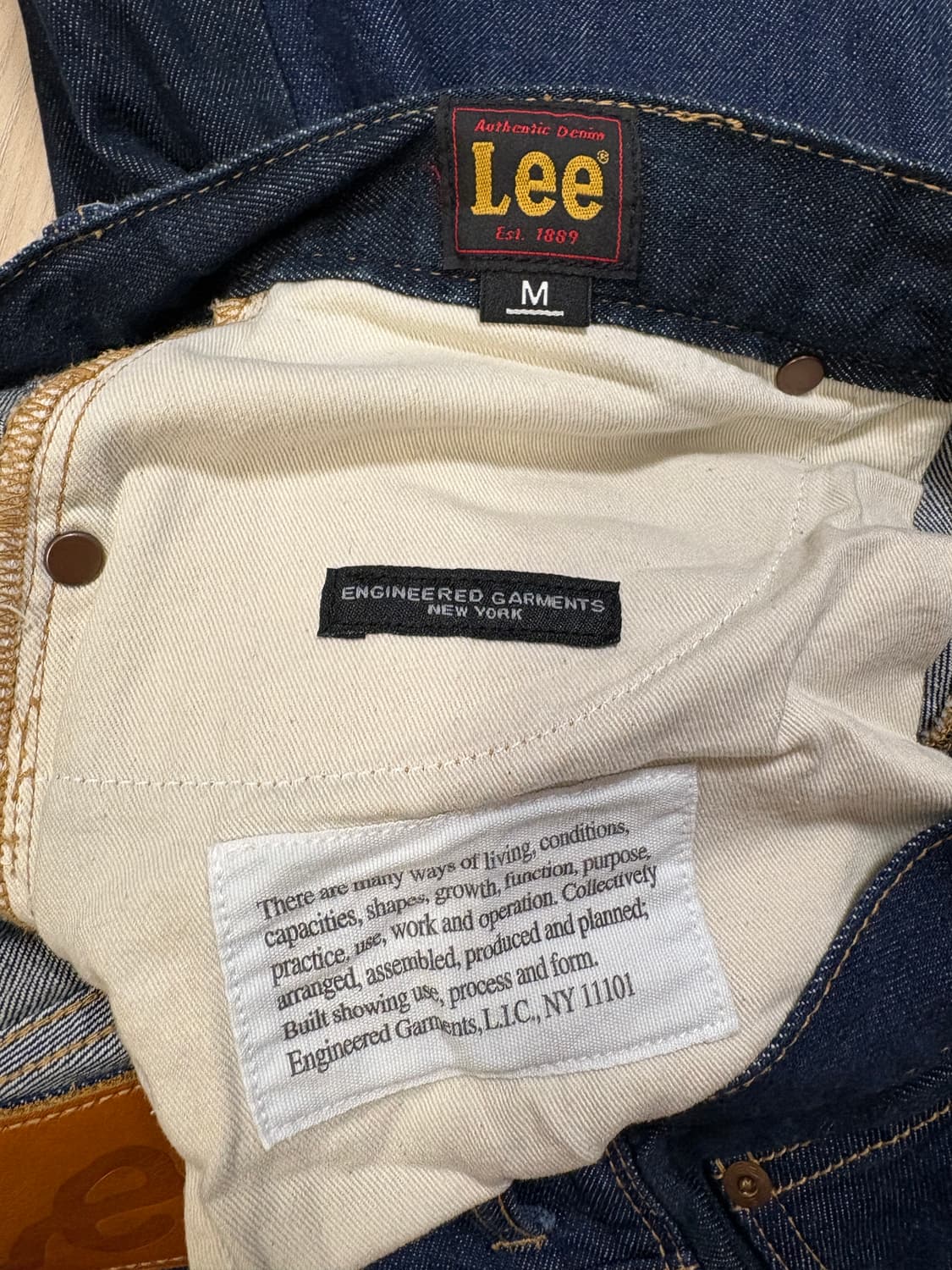 리X엔지니어드가먼츠 데님 M 사이즈 상품이미지4