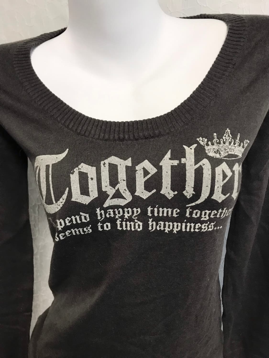 빈티지 ingni 잉그니 갸루 펑크 레터링 니트 롱슬리브 탑 상품이미지3