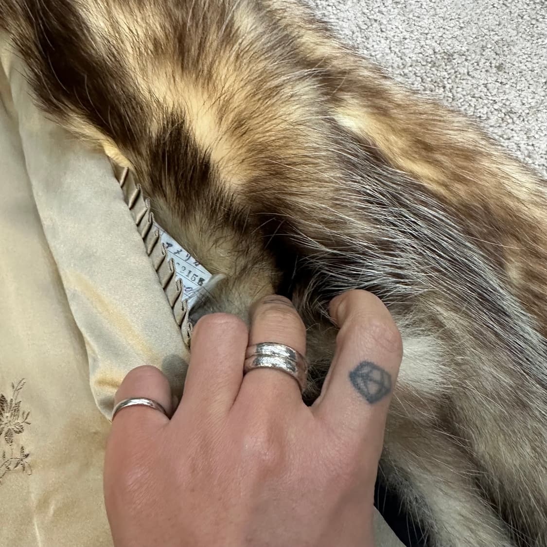 USA 엠바 브라운 믹스컬러 사가폭스 퍼자켓M-L 상품이미지5