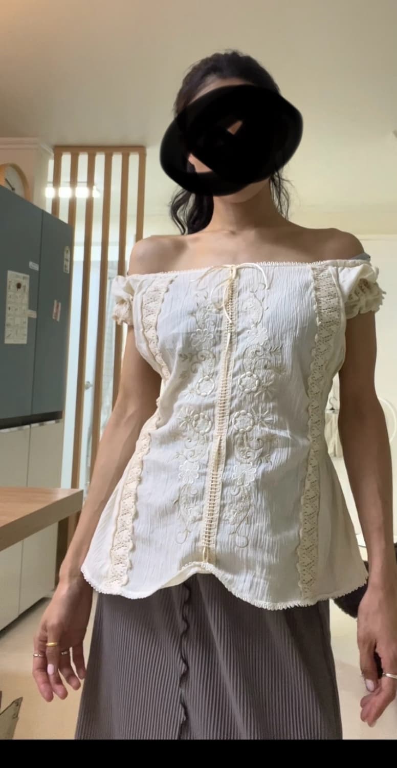 일본브랜드 주름 블라우스  55 상품이미지3