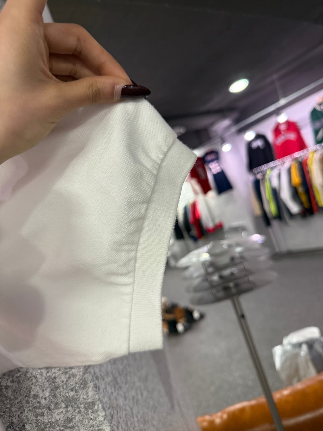 베이프 샤크 그래픽 화이트 카라 반팔 티셔츠 B4713 상품이미지4