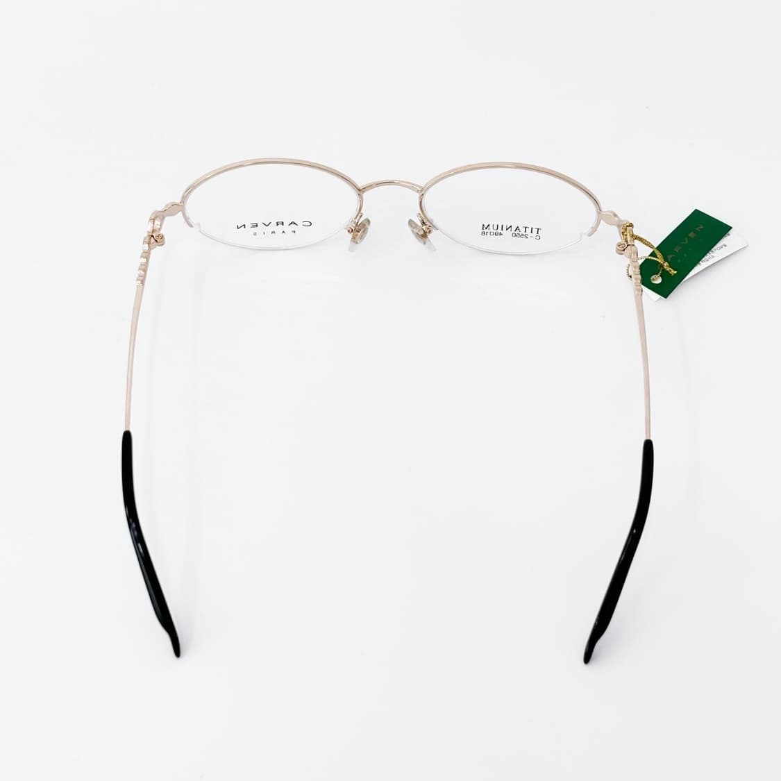 키지클럽 CARVEN 브라운 링 스톤 반무테 데드스탁 빈티지안경 상품이미지5