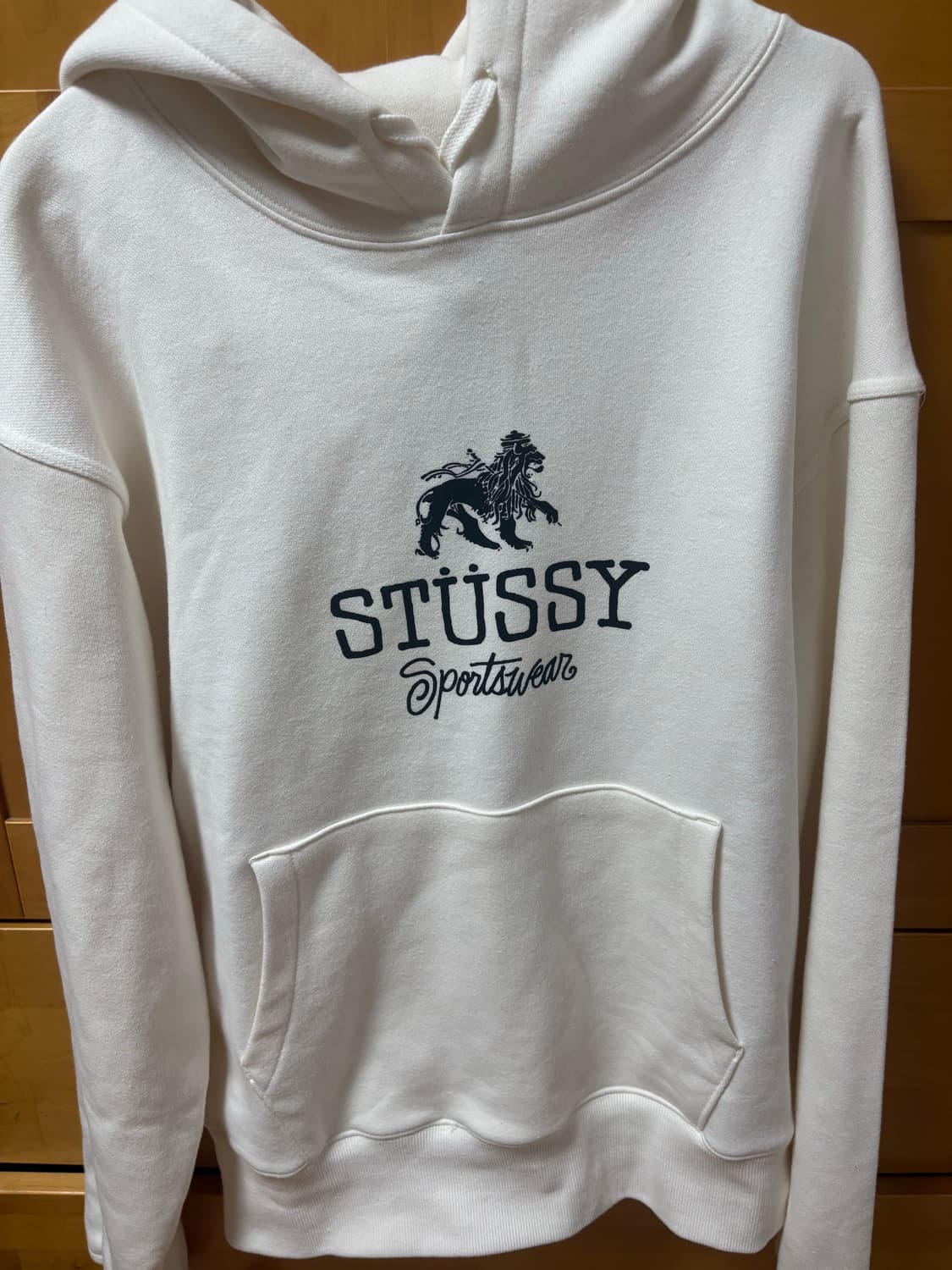 스투시 스포츠웨어 후드티 아이보리 S 새상품 상품이미지1