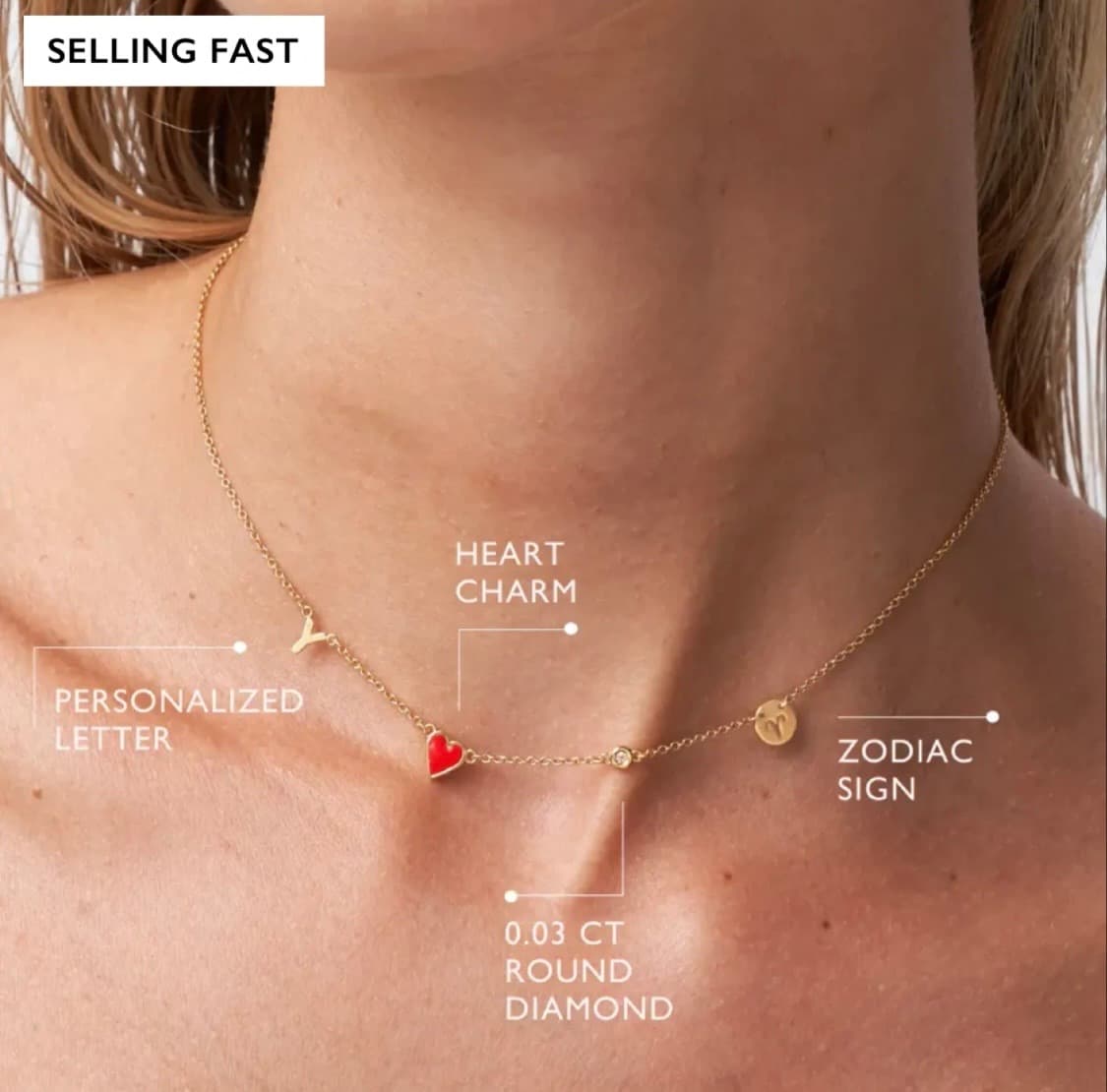 oak and luna 14k 이니셜 목걸이 상품이미지2