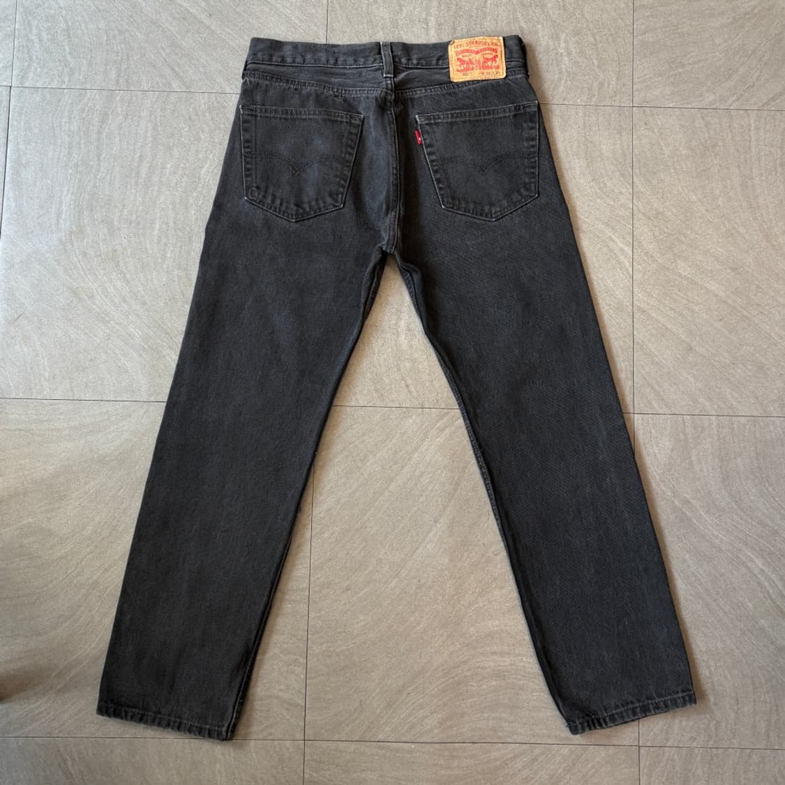리바이스 정품 505 데님 블랙 팬츠  상품이미지5