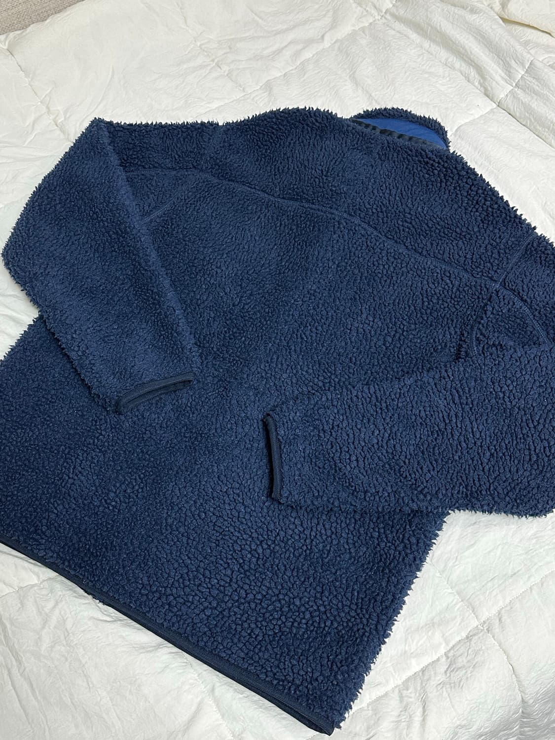 몽벨 후리스 뽀글이 플리스 미디움 네이비 상품이미지3