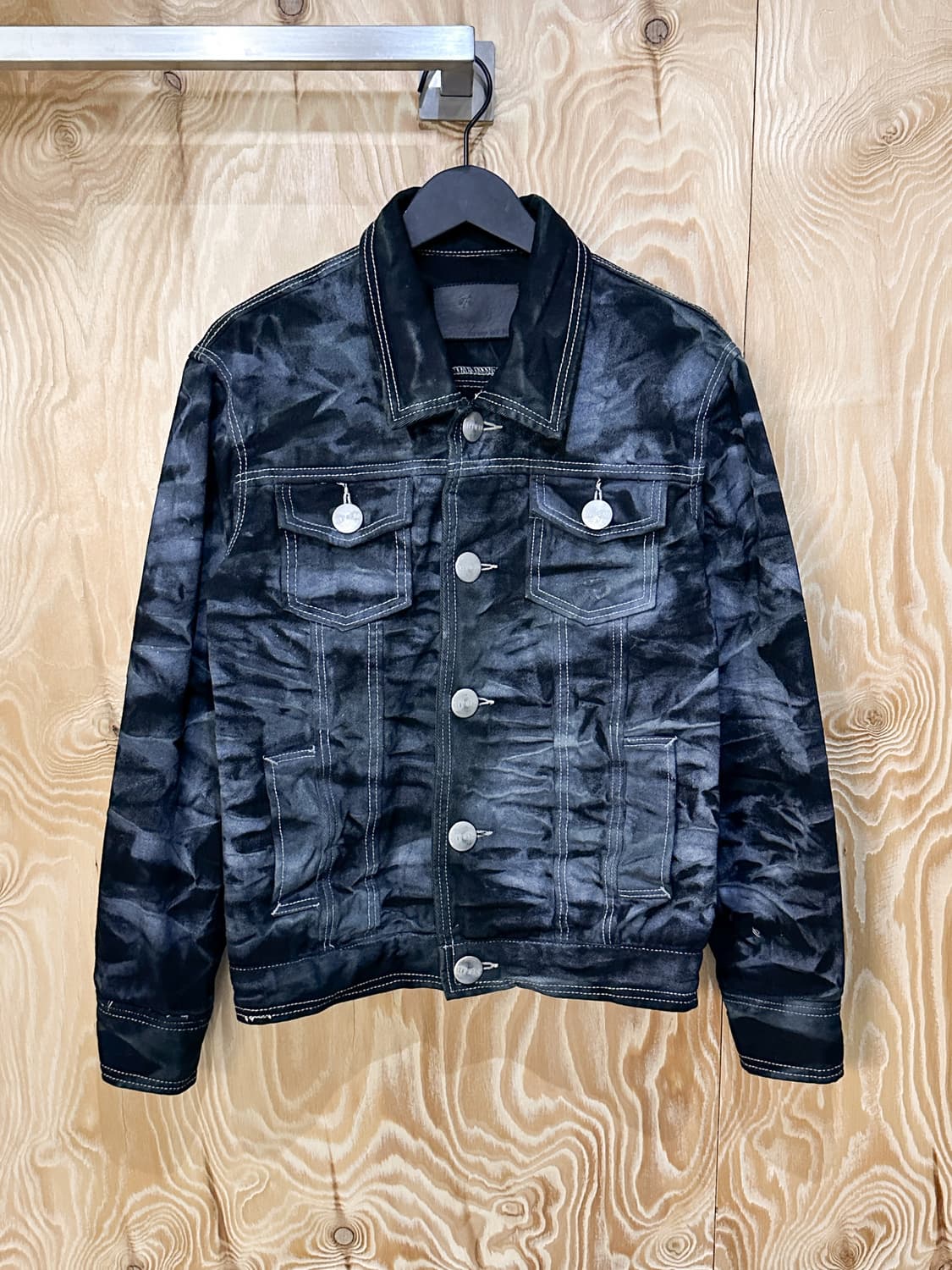 아미오브노 블루 블리치드 데님 자켓 상품이미지1