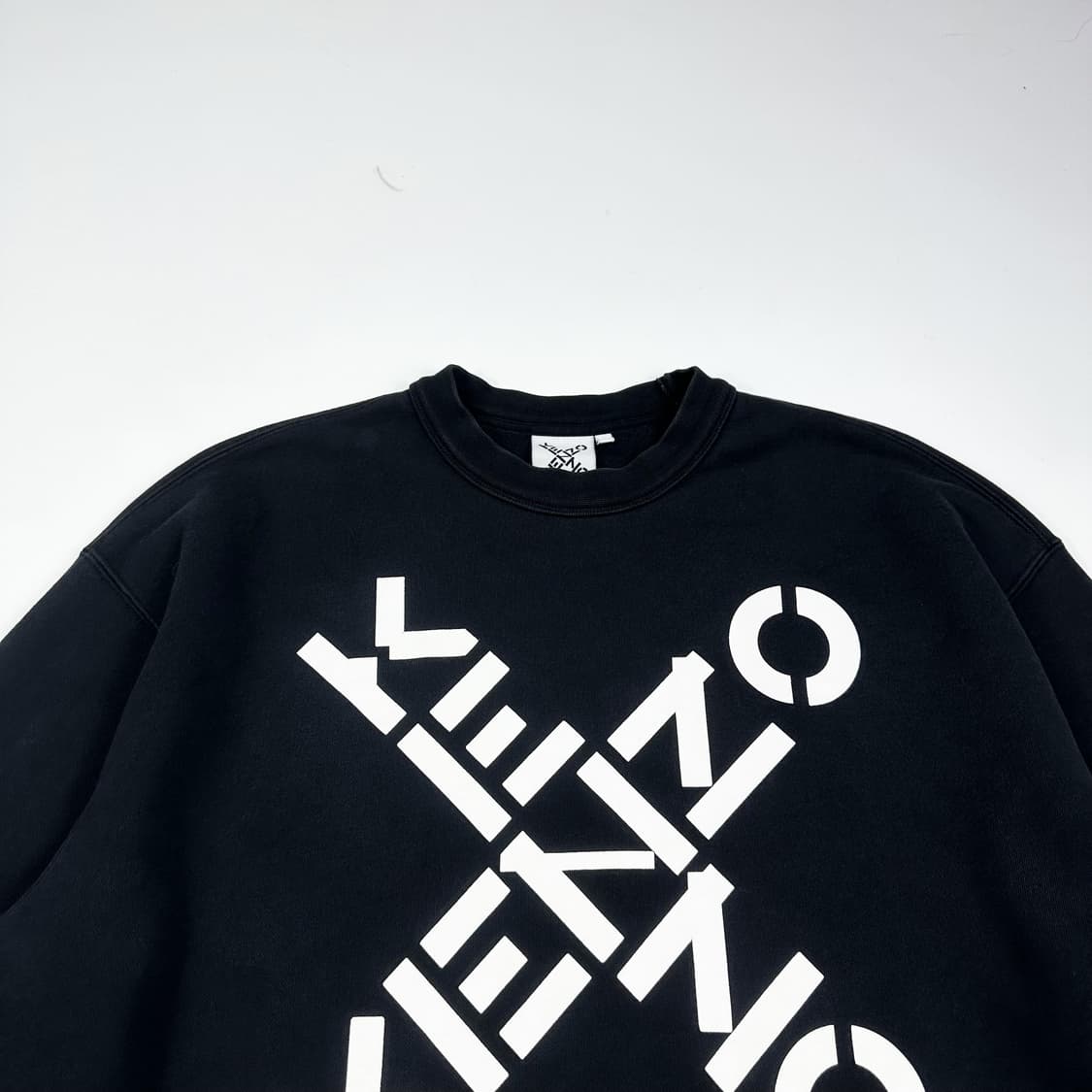 KENZO 겐조 크로스 로고 프린팅 맨투맨 블랙 M 상품이미지2