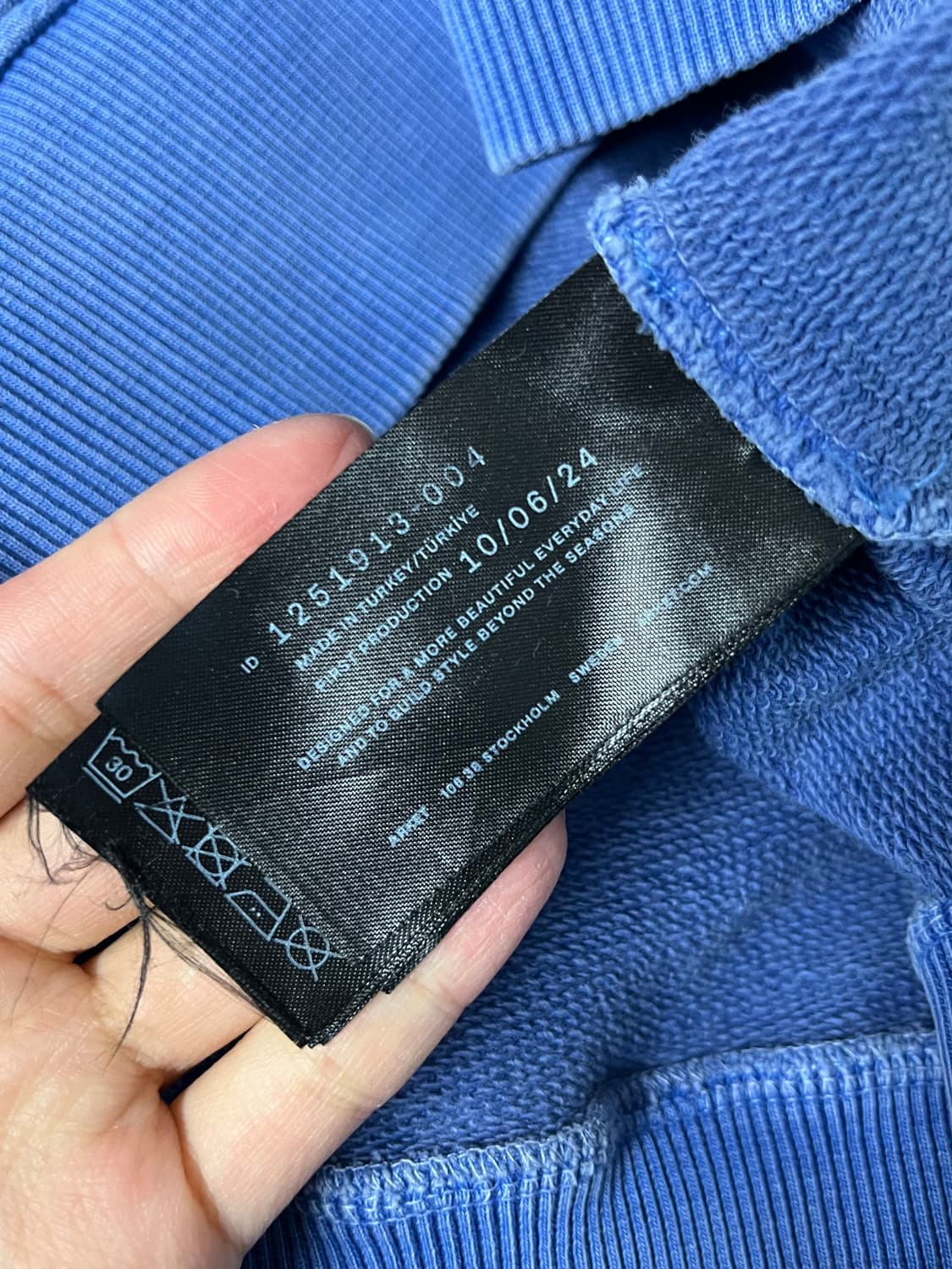 L) 아르켓 프렌치 테리 폴로 셔츠 맨투맨 블루 상품이미지6