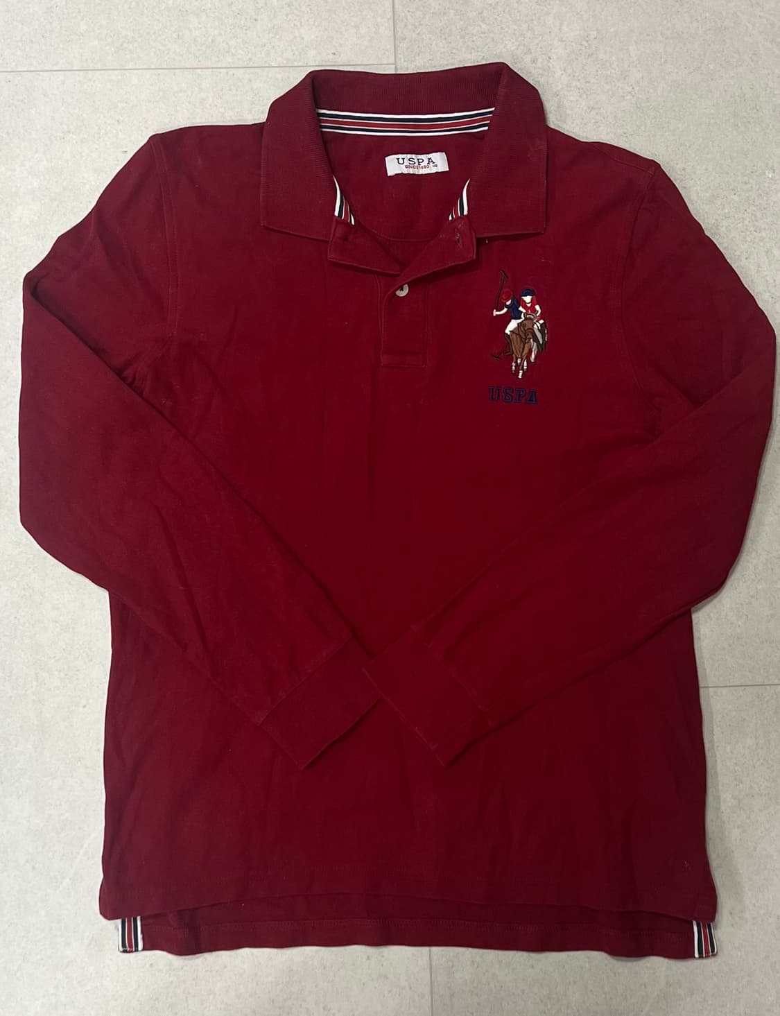 폴로 USPA 버건디 카라셔츠 상품이미지1