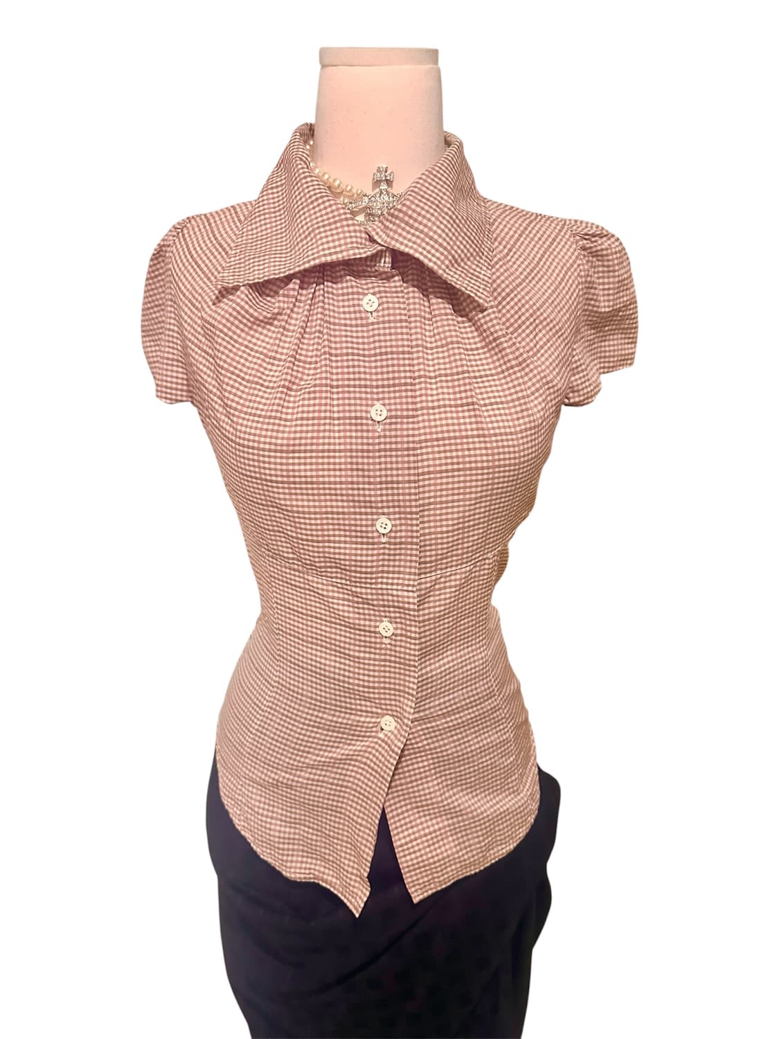 비비안웨스트우드 앵글로매니아 드레이핑 갸루 y2k 반팔셔츠 상품이미지1