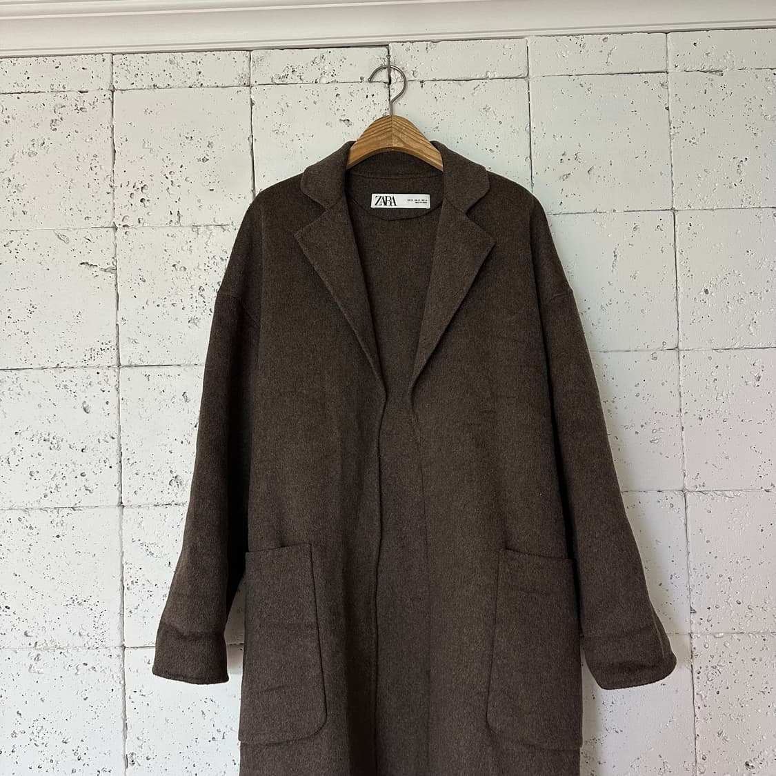 우먼XS 자라 울 롱코트 상품이미지2