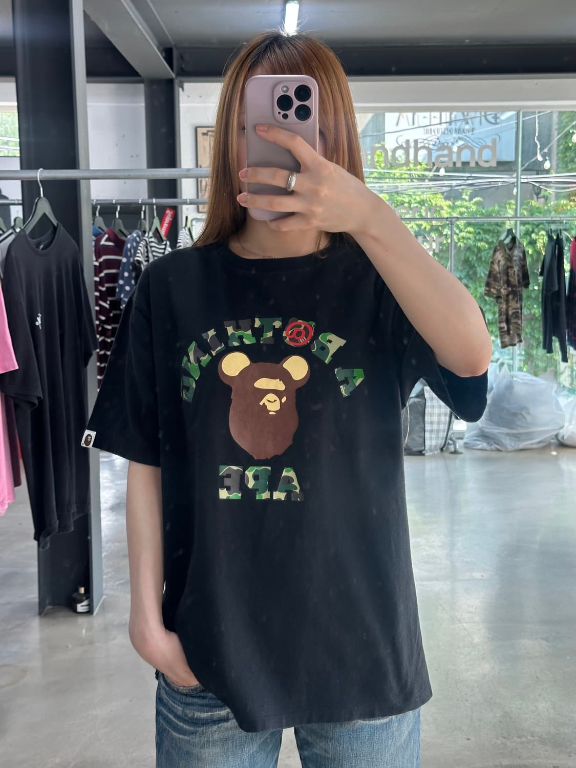 베이프 카모 베어사루 반팔티 상품이미지1