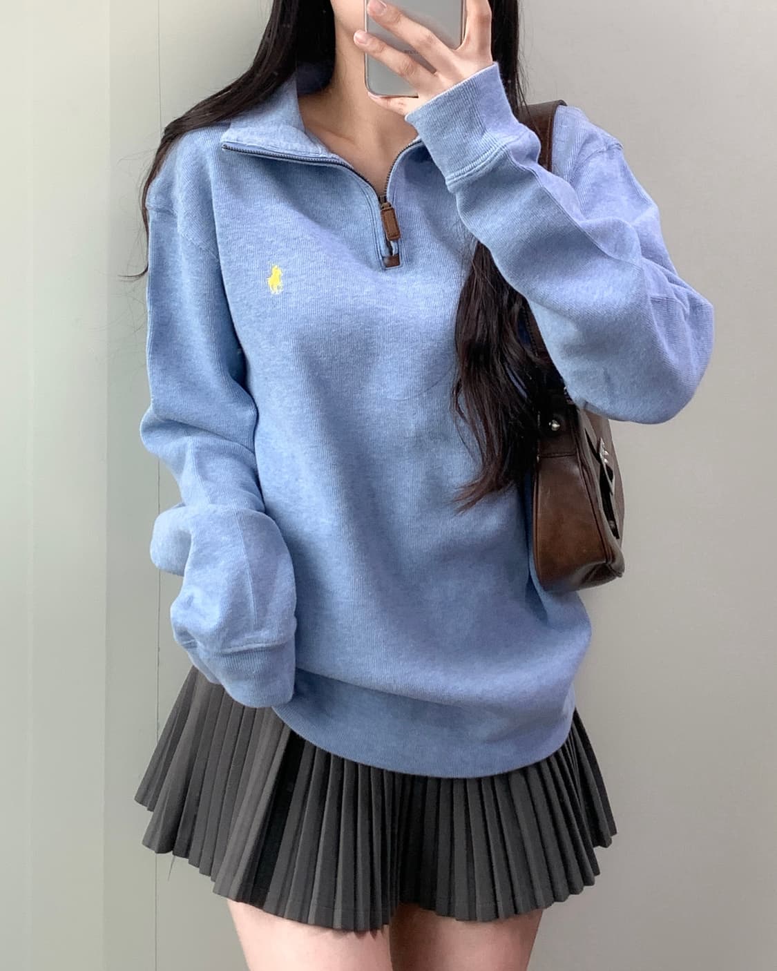 폴로 반집업 니트 상품이미지1