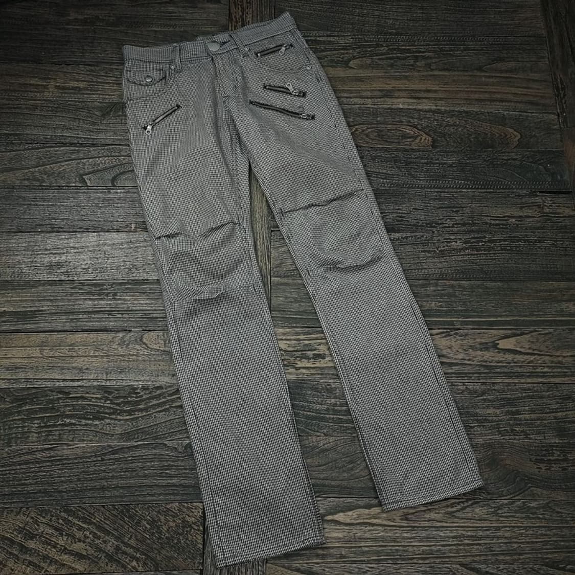 [리 재팬] 라이더스 펑크 체크 슬림핏 라이더 바이커 팬츠 M17096 상품이미지1